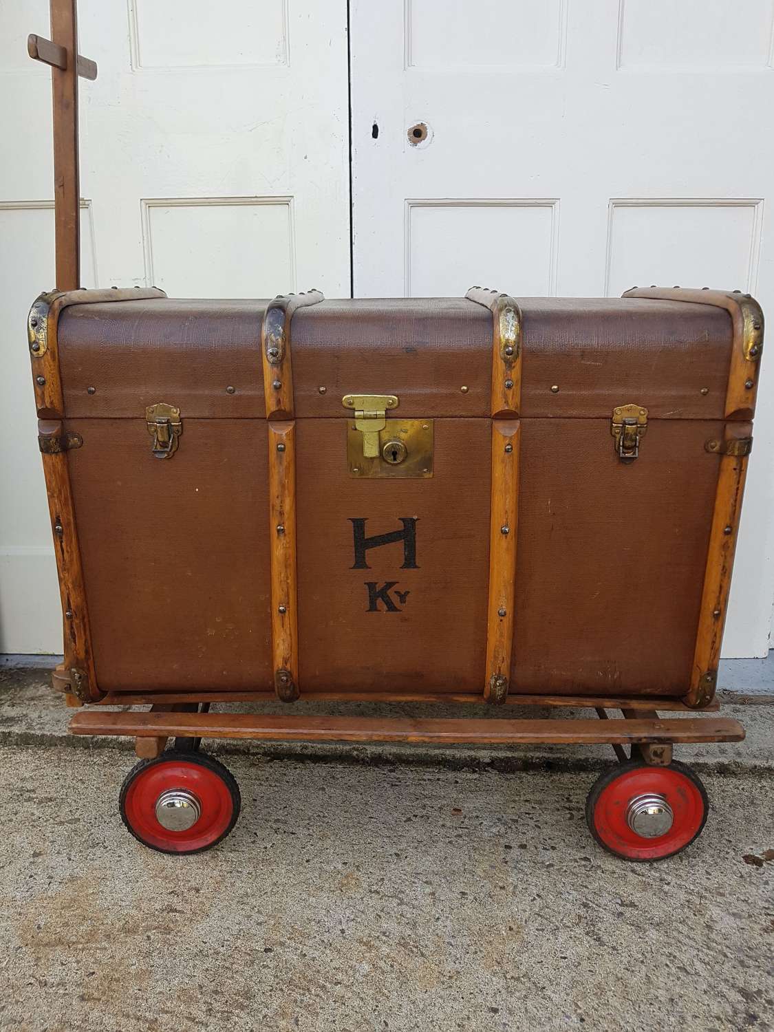 Early 20th century Bentwood steamer trunk