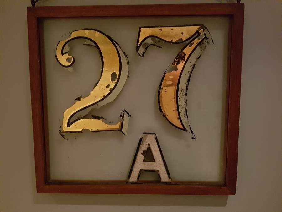 Framed distressed 27a house number