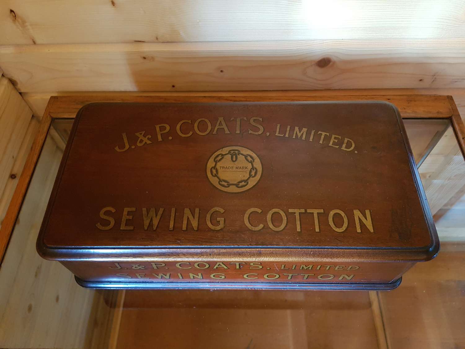 J&P Coats sewing cotton cabinet