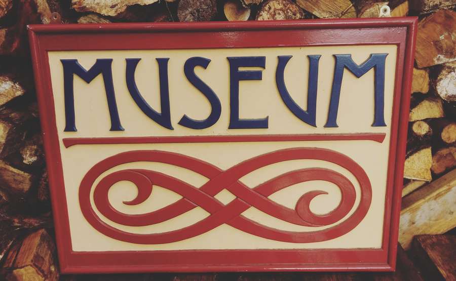 Art Deco Double sided Museum sign