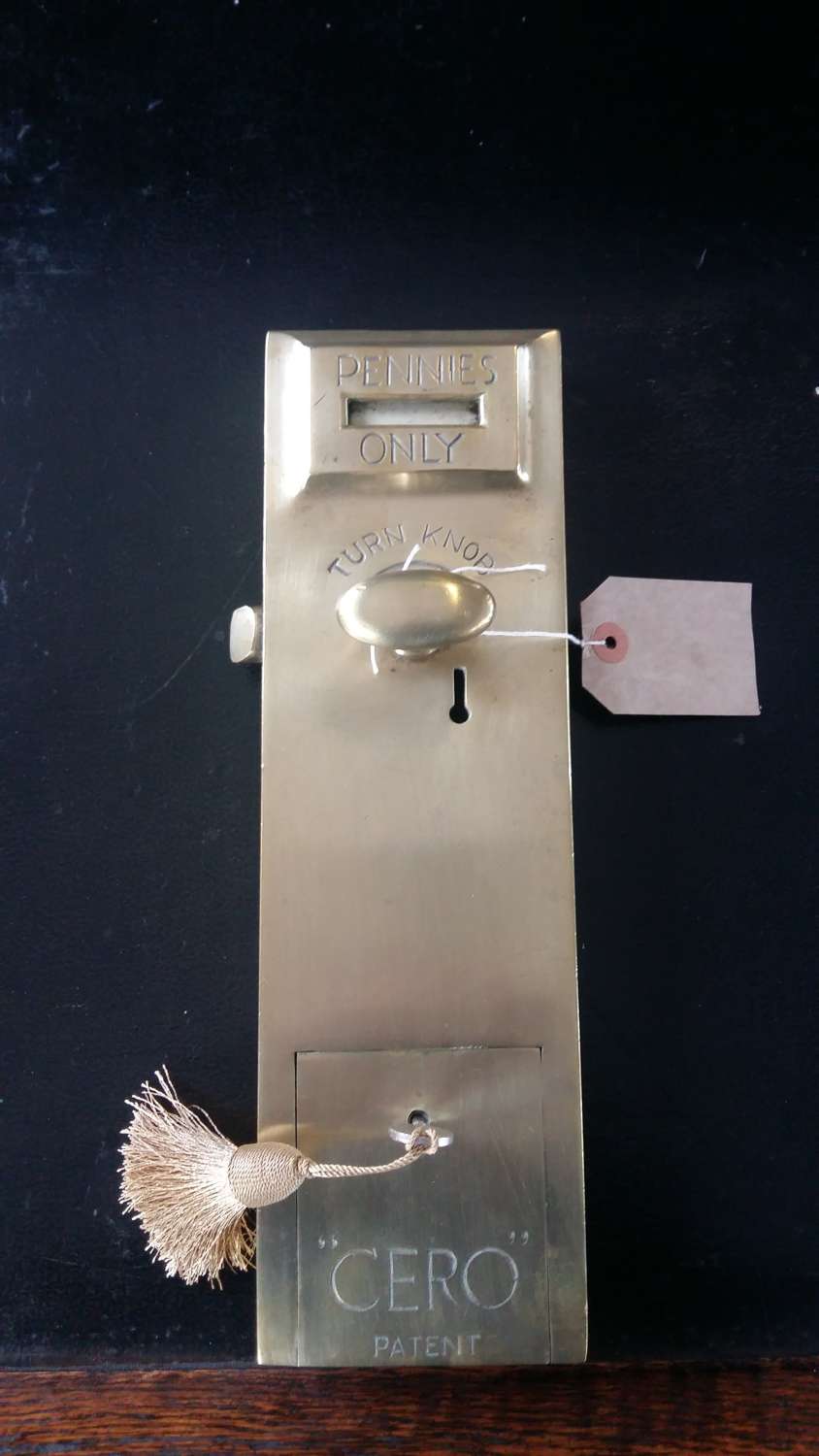 C1930's Cero brass spend a penny door lock