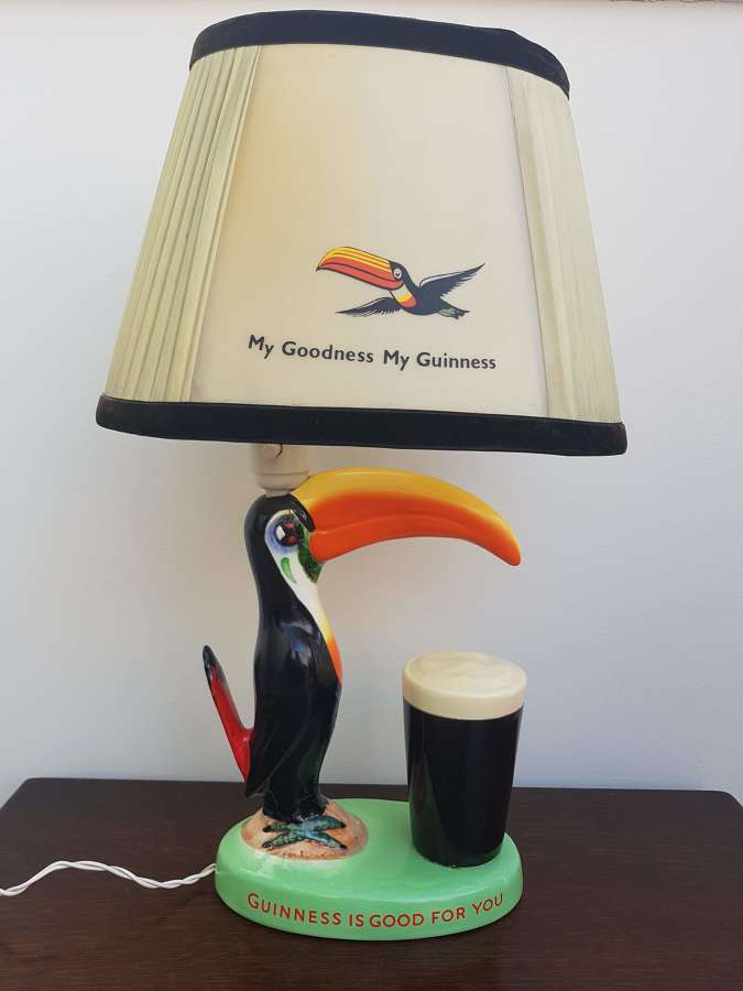 1950's Arklow pottery Guinness Toucan lamp