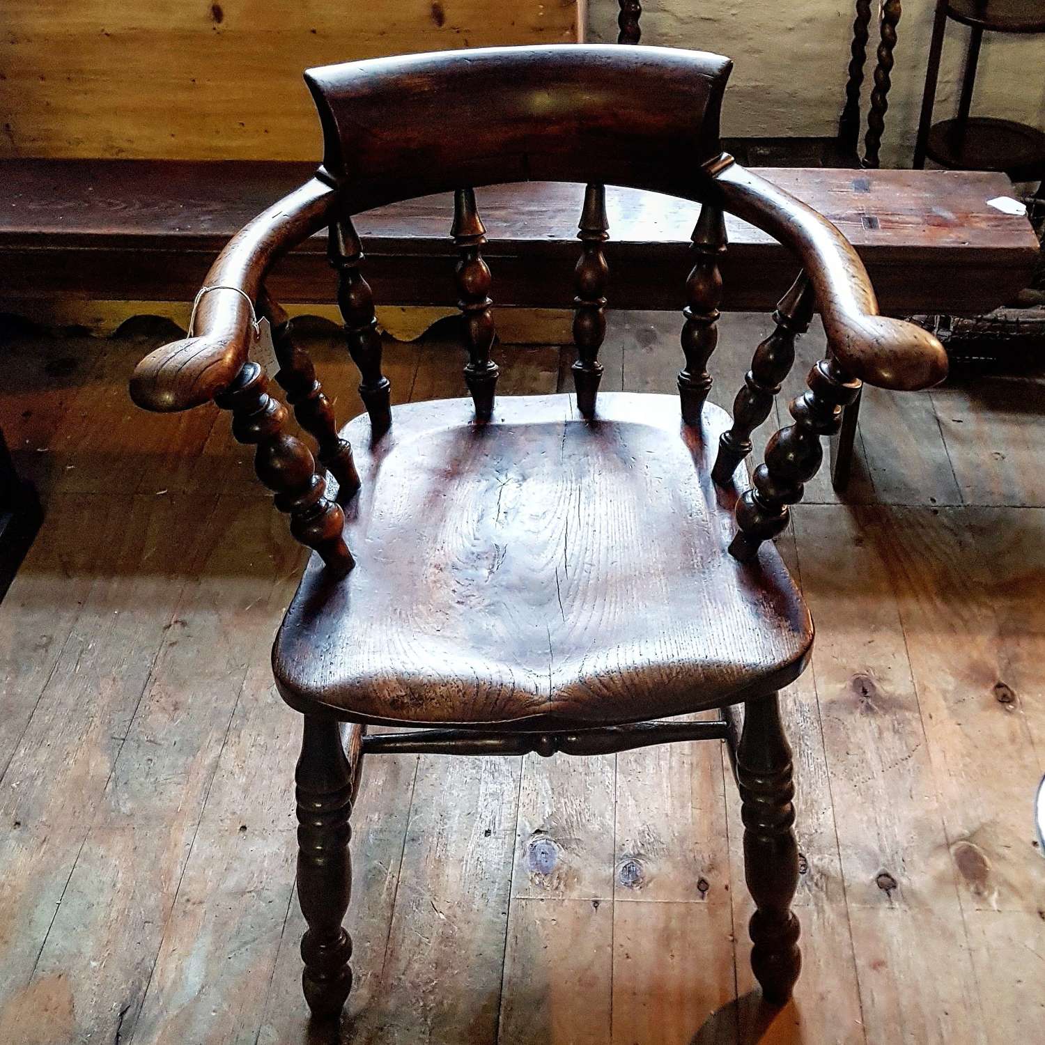19th century smokers bow chair