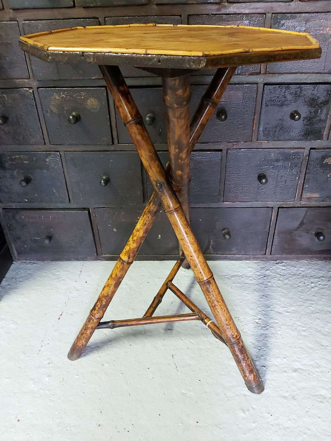 Early 20th century Bamboo lamp table