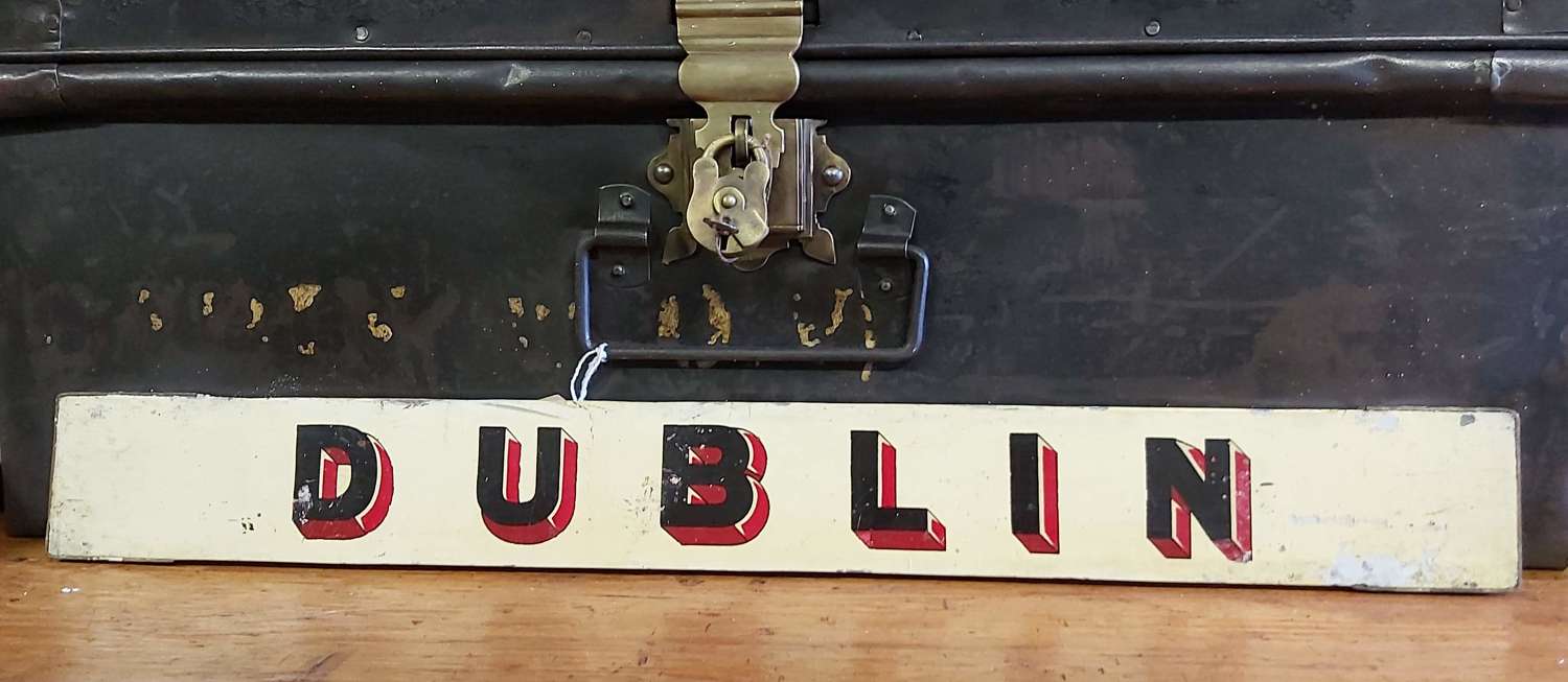 Vintage Irish railway sign