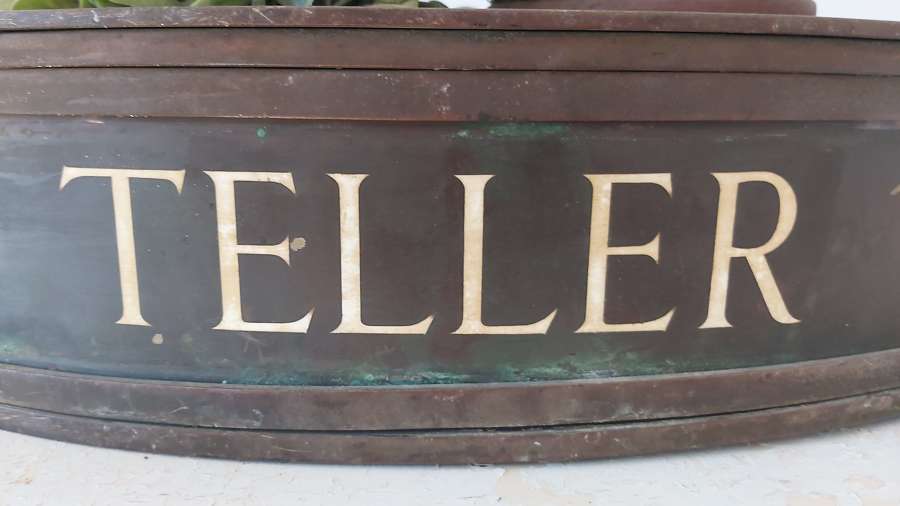 Early 20th century Bank Tellers sign