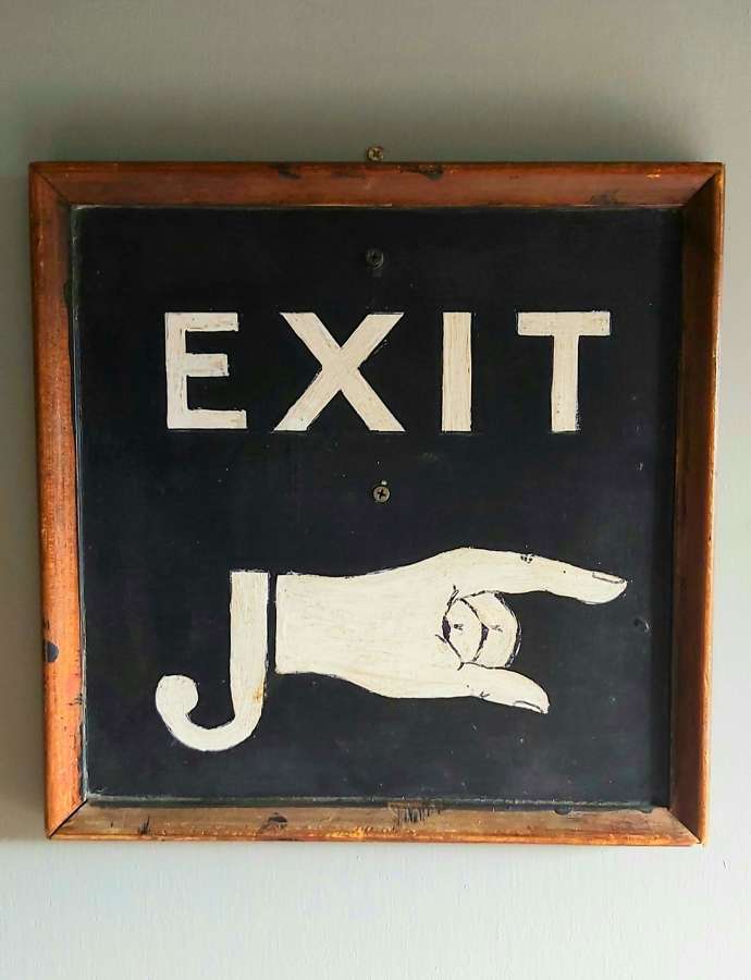 Hand painted Exit sign