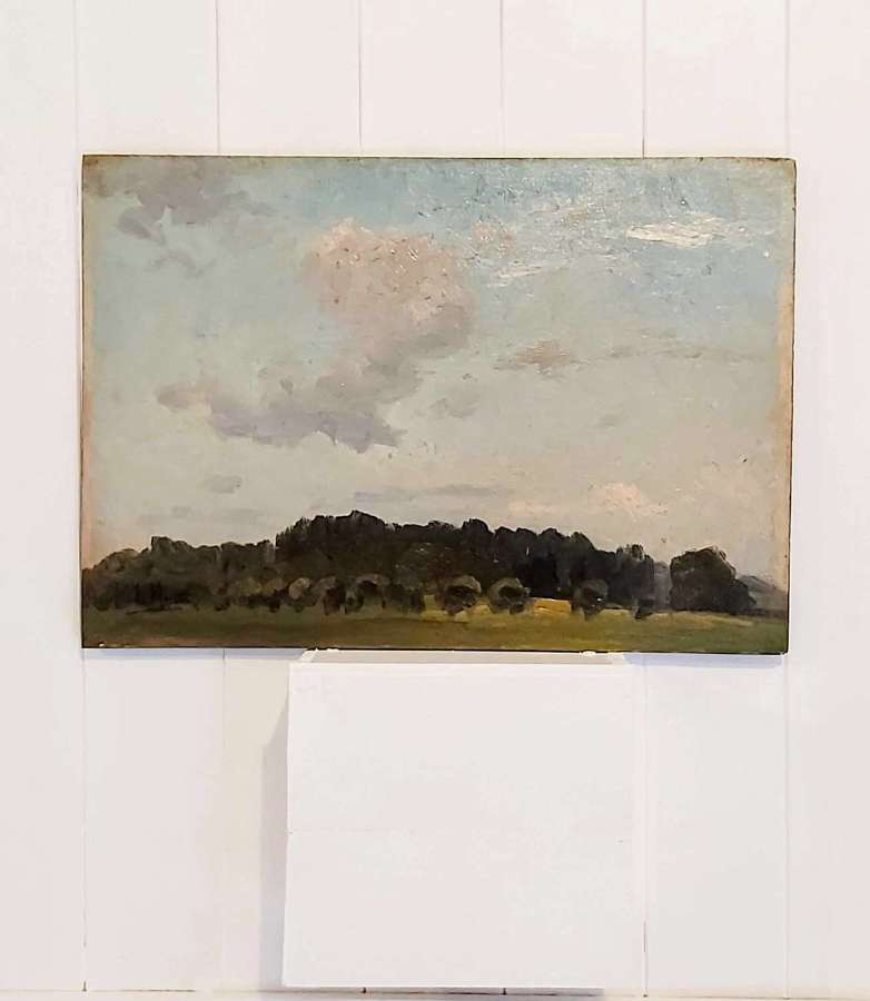 Isidore Meyers 19th Century Oil on Board Landscape
