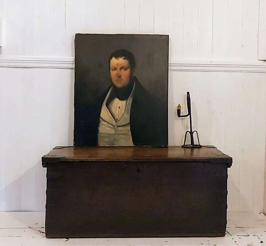 19th Century Oil on Canvas Portrait of a French Gentleman