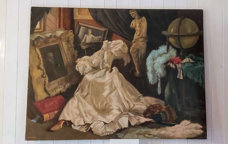 Large Oil on Canvas Joanne Pemberton-Longman "A Corner of the Attic"