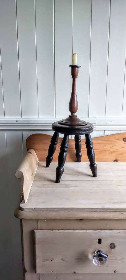 19th century elm candle stool