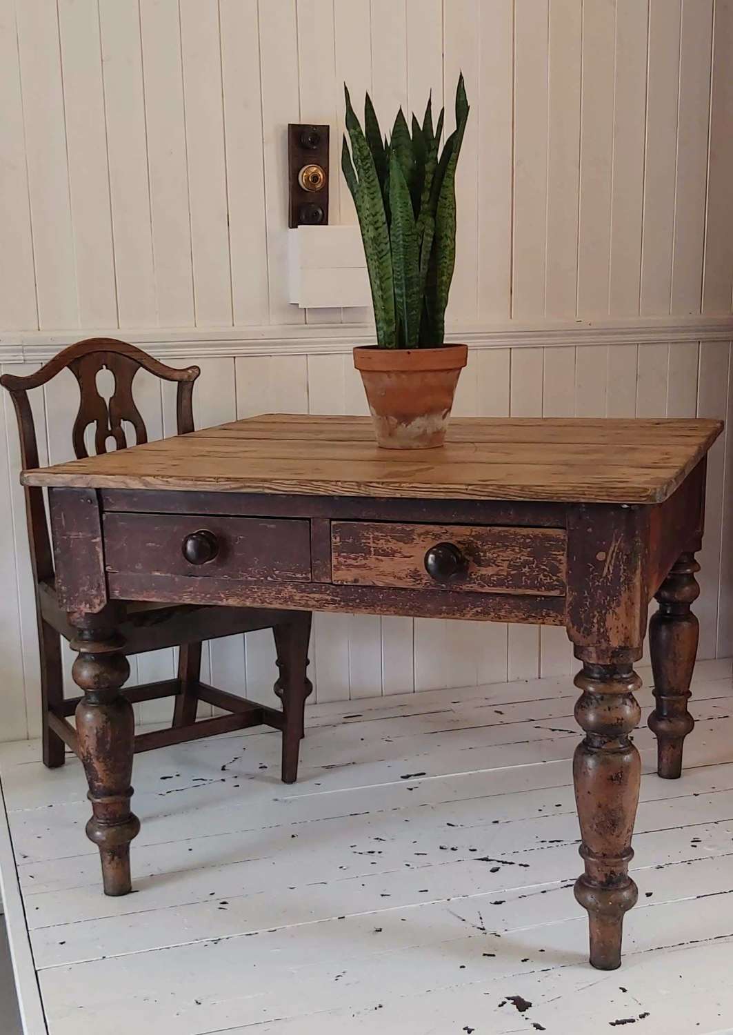 19th century pine farmhouse table