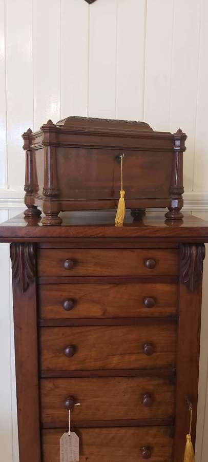 Victorian inlaid mahogany table top box