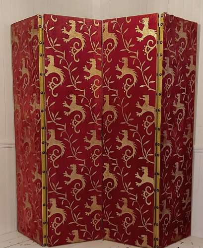 Large four fold privacy screen
