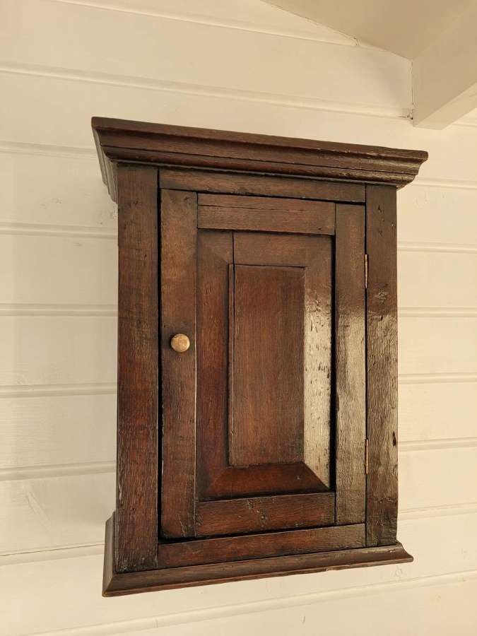 Late 18th Century Oak Hanging Food Cupboard