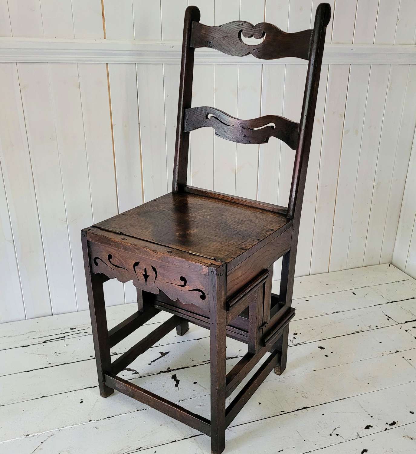 Early 19th century oak metamorphic chair