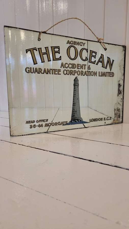 Early 20th century pictorial maritime advertising mirror