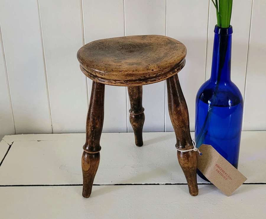19th century sycamore milking stool