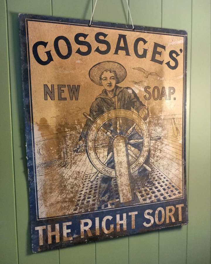 C1900 Rare Original Gossages Soap shop card advertisement