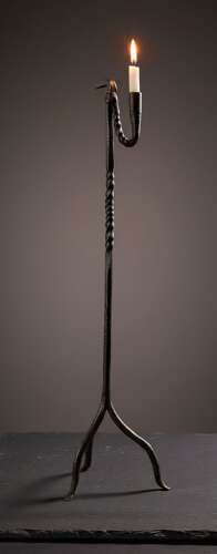 18th century wrought iron Floor standing Rushlight