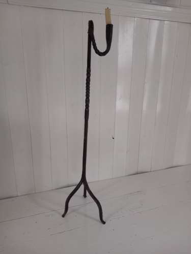 18th century wrought iron Floor standing Rushlight