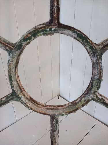 Early 19th century Cast Iron Circular Bullseye Window
