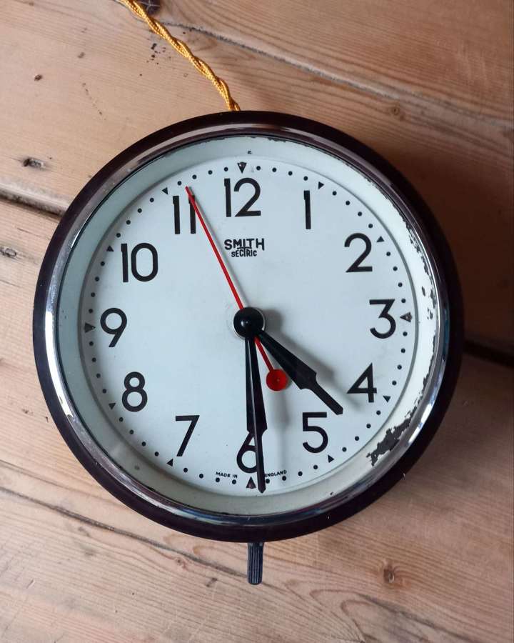 1950s Smiths Sectric wall clock