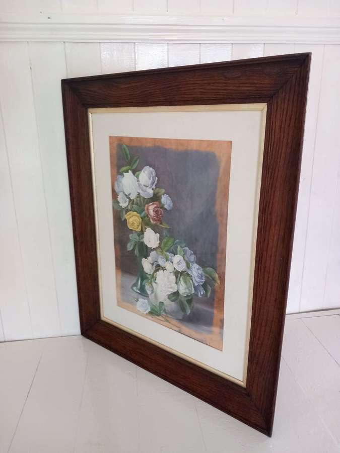 Early 20th century still life watercolour study of flowers