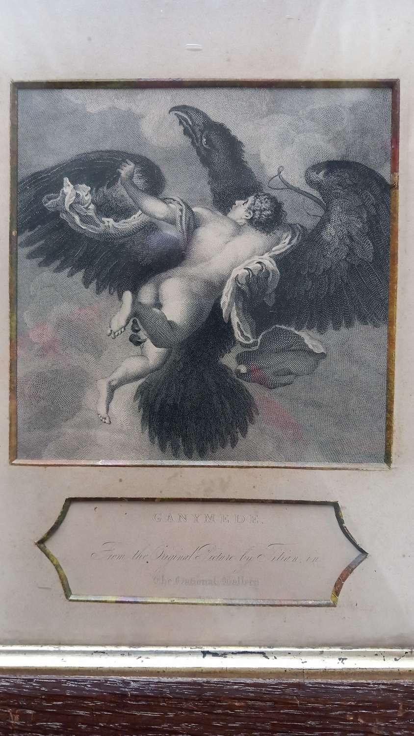 Mid 19th Century Engraving Ganymede after Titian