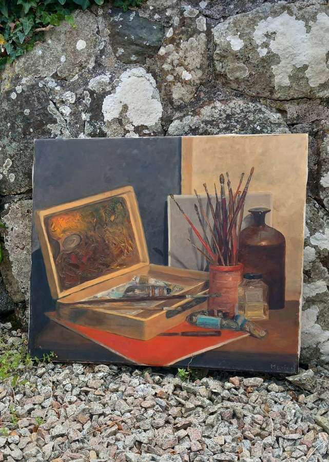 Mid 20th Century Cornish School Oil on Canvas Still Life