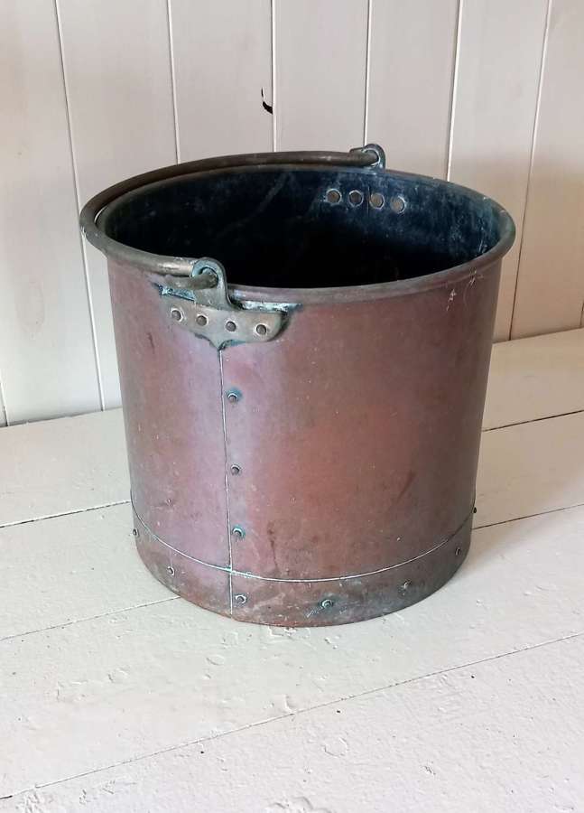 Mid 19th Century riveted Copper Coal Bucket