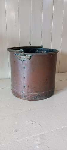 Mid 19th Century riveted Copper Coal Bucket