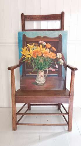 Late 20th Century Oil on Board still life