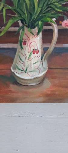 Late 20th Century Oil on Board still life