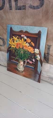 Late 20th Century Oil on Board still life