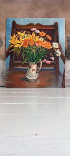 Late 20th Century Oil on Board still life