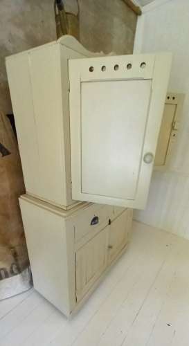 19th Century painted pine Kitchen Cupboard