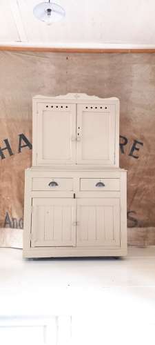 19th Century painted pine Kitchen Cupboard