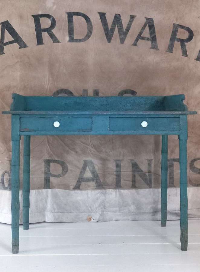 Early 19th Century Painted Pine Faux Bamboo Washstand