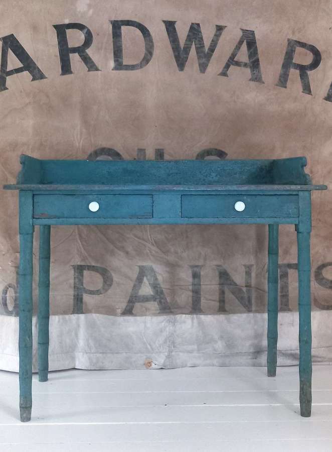 Original Painted Regency Pine Faux Bamboo Washstand