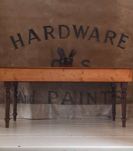 19th Century Pine Drop Flap Kitchen or Prep Table