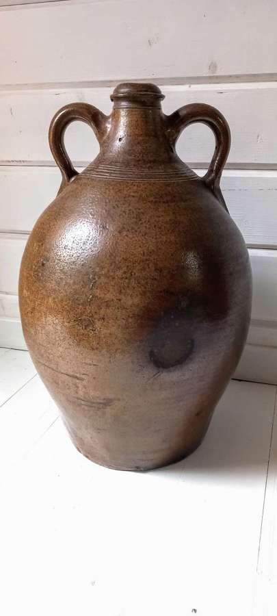 18th Century Salt Glazed Stoneware Wine or Oil Jar