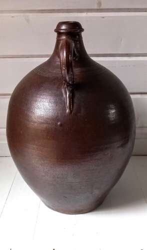 18th Century Salt Glazed Stoneware Wine or Oil Jar