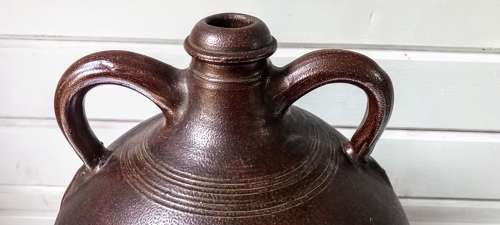 18th Century Salt Glazed Stoneware Wine or Oil Jar