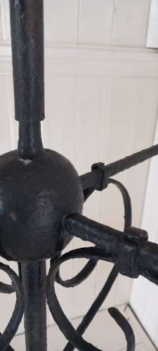Early 20th Century wrought iron leaping Salmon Weathervane
