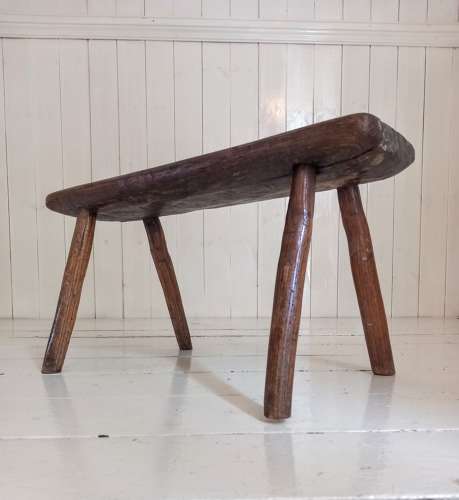 Irish 19th Century Elm and Ash Vernacular Stool