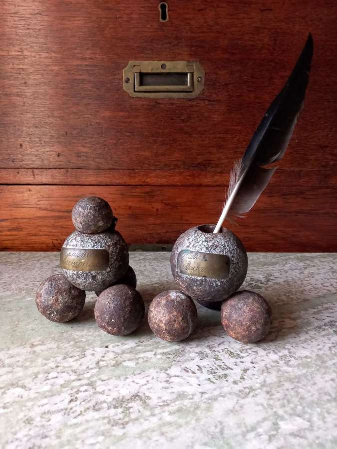 A 19th Century Crimean War Inkwell Desk Set