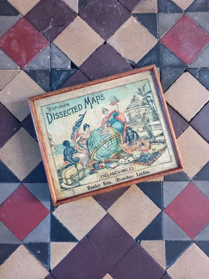 19th Century Hamley Bros of London Dissected Map of England and Wales