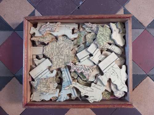 19th Century Hamley Bros of London Dissected Map of England and Wales