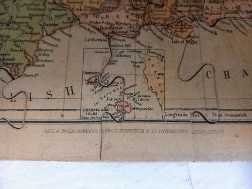19th Century Hamley Bros of London Dissected Map of England and Wales
